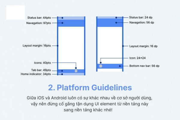 Các nguyên tắc thiết kế app mobil nguyên tắc nền tảng