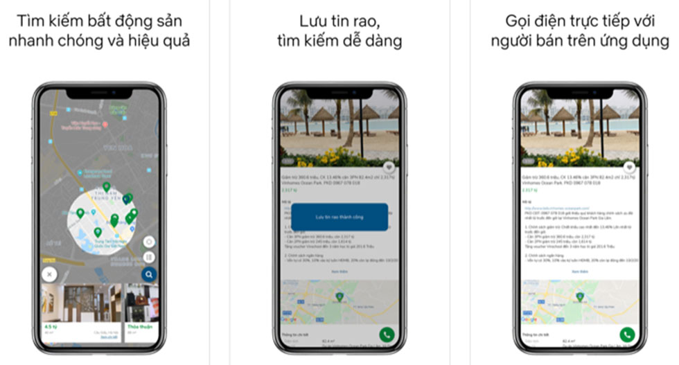 Các tính năng nổi bật trong app bất động sản